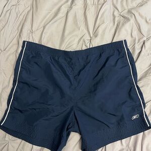 Vintage Reebok Blue Swim Trunks Quick-Drying Athletic Style Size L